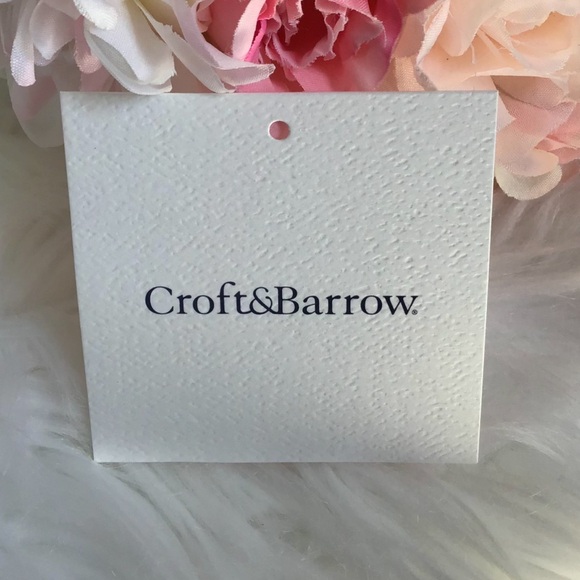 🖤🧣Croft & Barrow Soft Grey Floral Plaid Fringed Winter Scarf - Picture 7 of 7